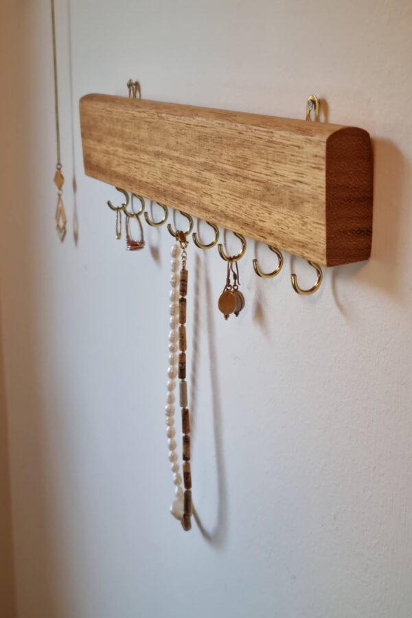 wooden jewellery hanger
